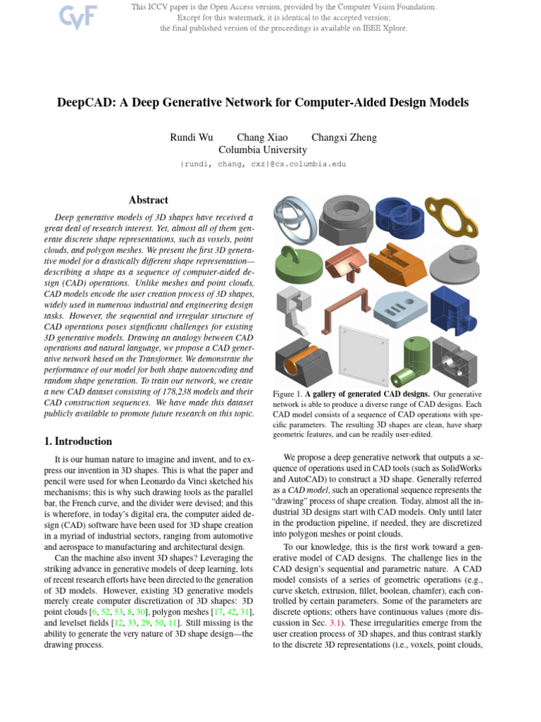 DeepCAD: ADeep Generative Network For Computer-Aided Design Models | PDF