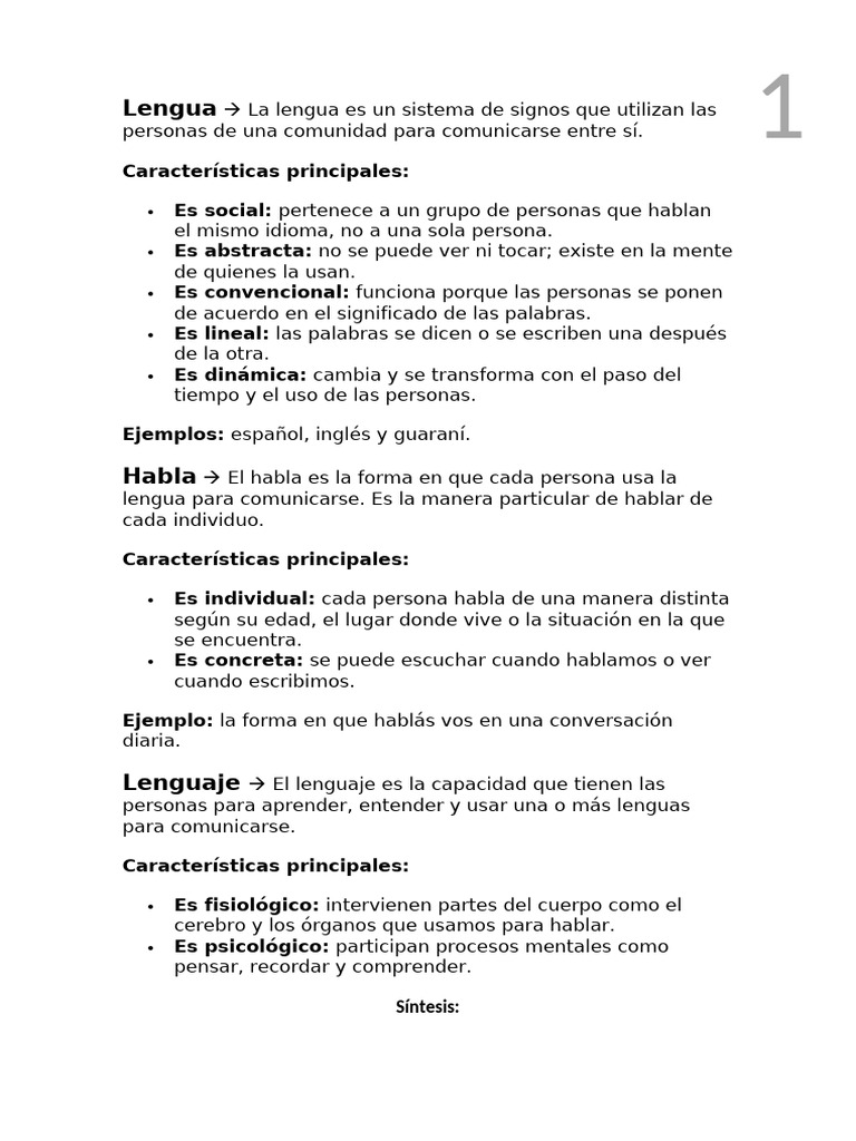 Final de Lenguaje y Comunicacion | PDF | Palabra | Léxico