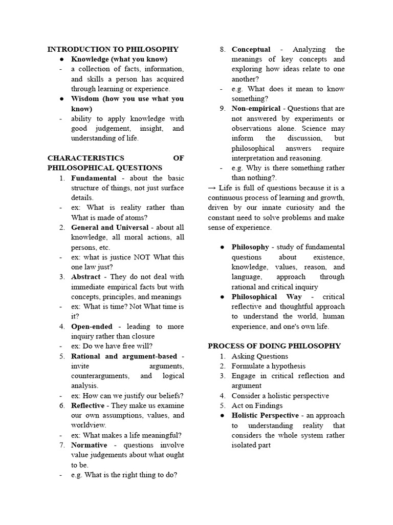 Philosophy - 1 | PDF | Reason | Knowledge
