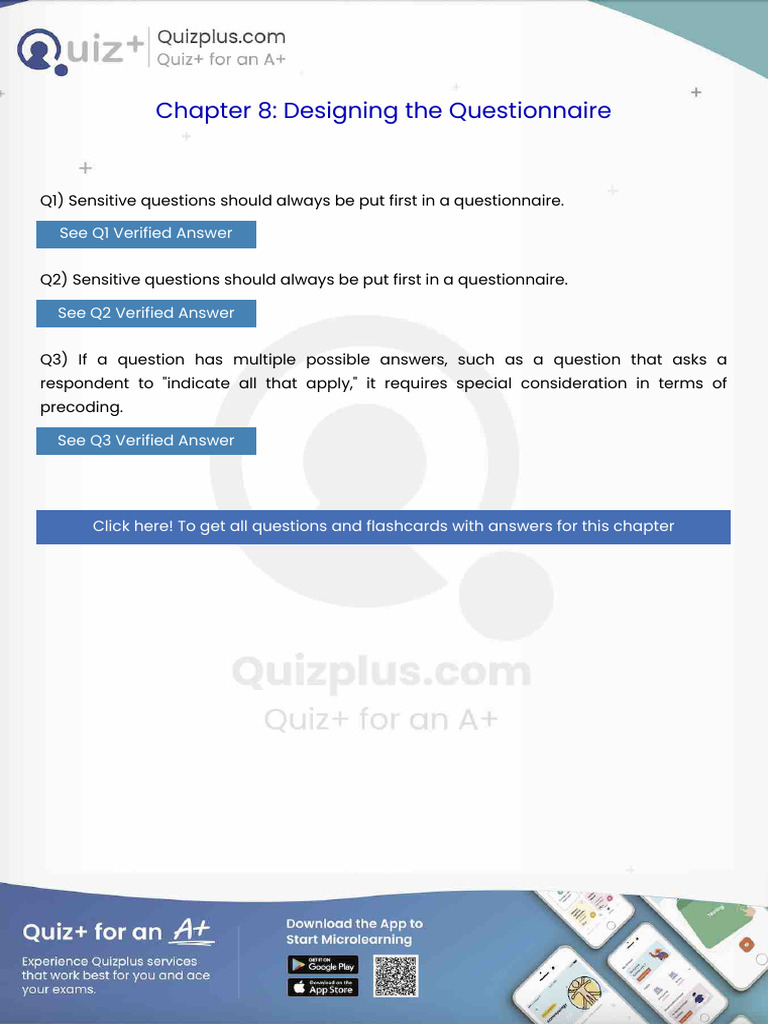 Sensitive Questions Should Always Be Put First in A Questionnaire | PDF ...