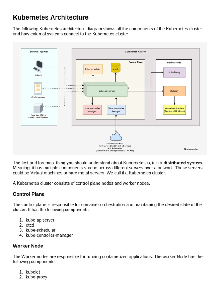 Kubernetes Architecture | PDF