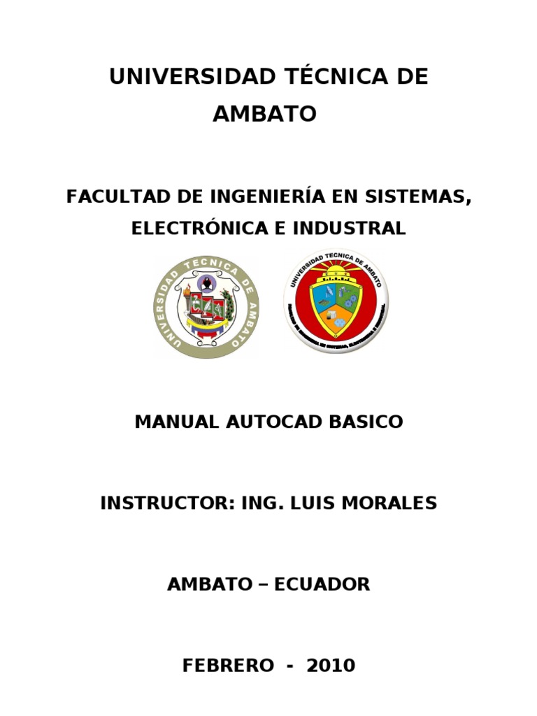 Manual Básico de AutoCAD 2010 | PDF | Elipse | Sistema de coordenadas ...