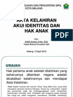 Akta Kelahiran Akui Identitas Dan Hak Anak