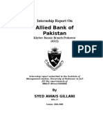 Internship Report on Allied Bank of Pakistan