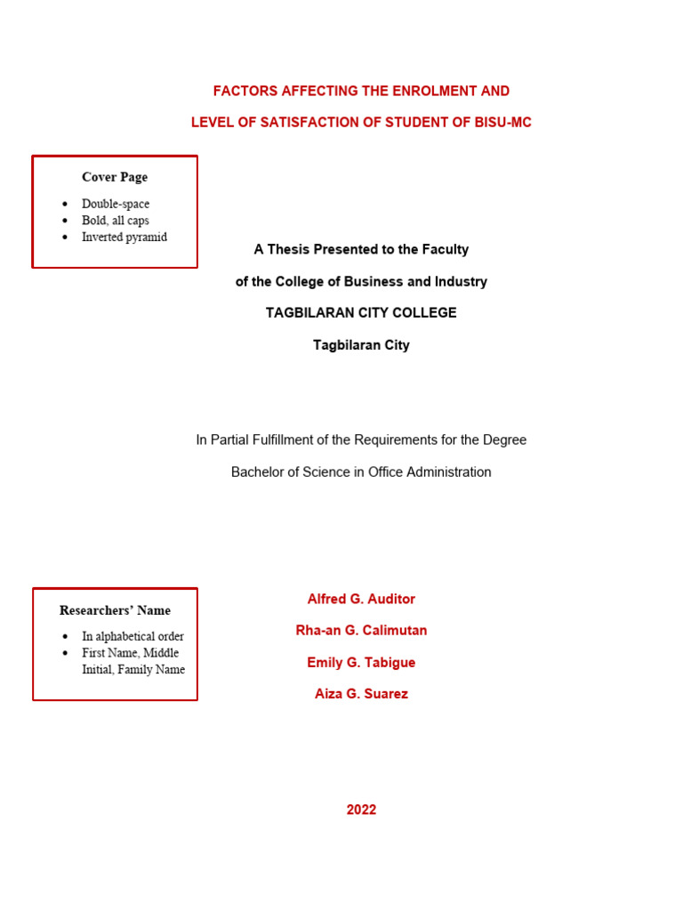 Revised March 02 2026 Thesis Writing Format and Guidelines | PDF