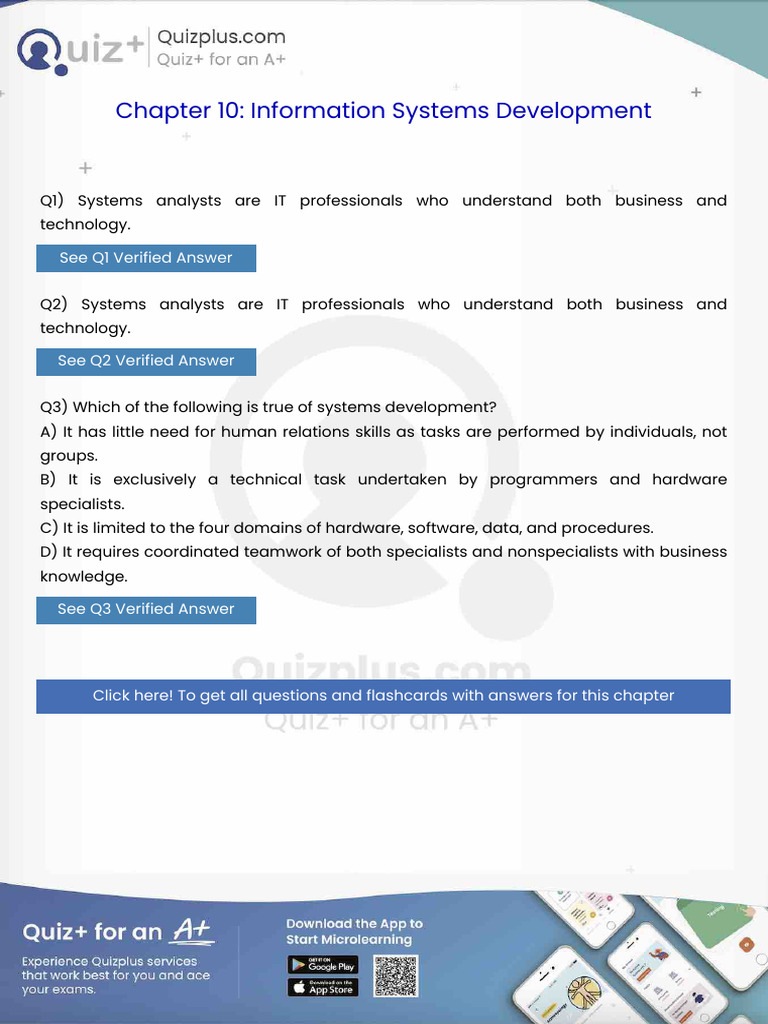 Systems Analysts Are It Professionals Who Understand Both Business and ...