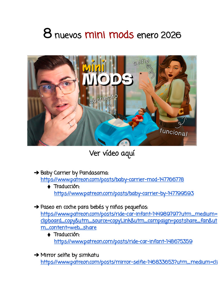Mini Mods Enero 2026 | PDF