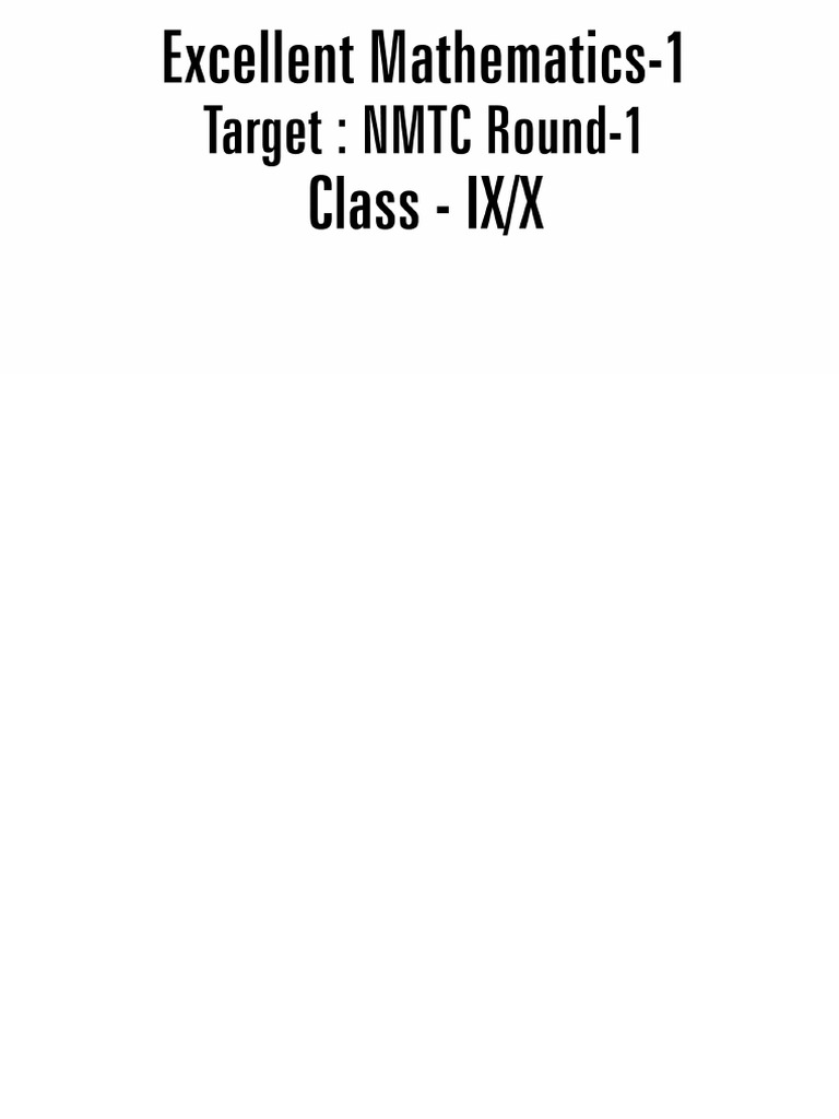 NMTC 9th & 10th Level 1 Module | PDF
