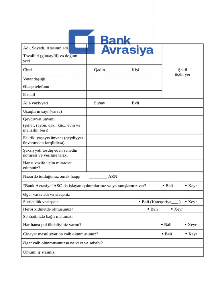 CV Form | PDF
