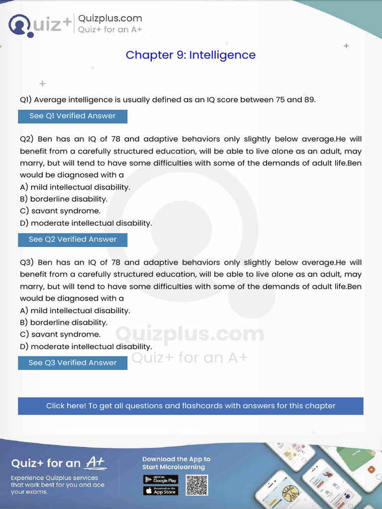 Average Intelligence Is Usually Defined As An Iq Score Between 75 and ...
