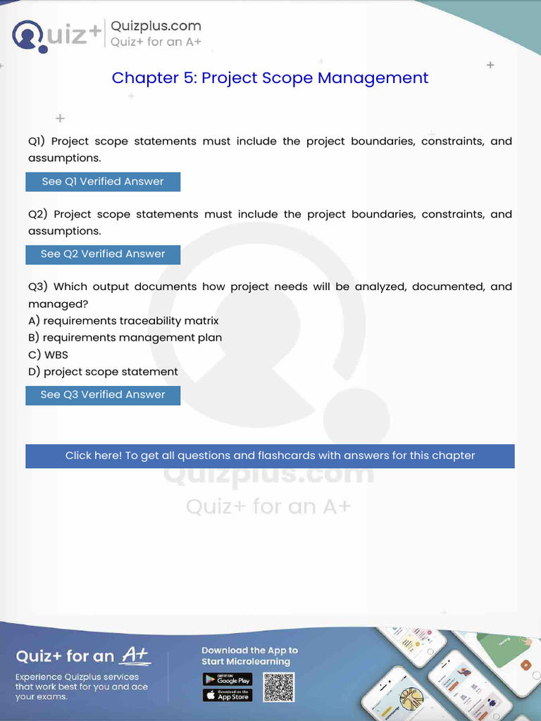 Project Scope Statements Must Include The Project Boundaries ...
