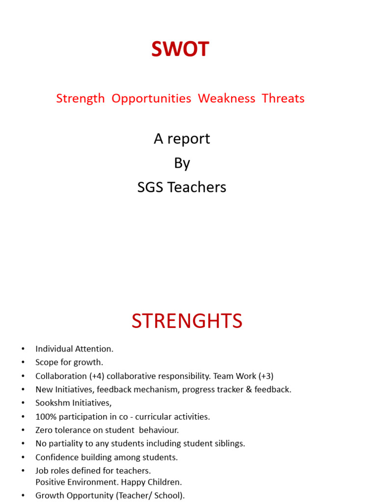 Swot Analysis Report | PDF