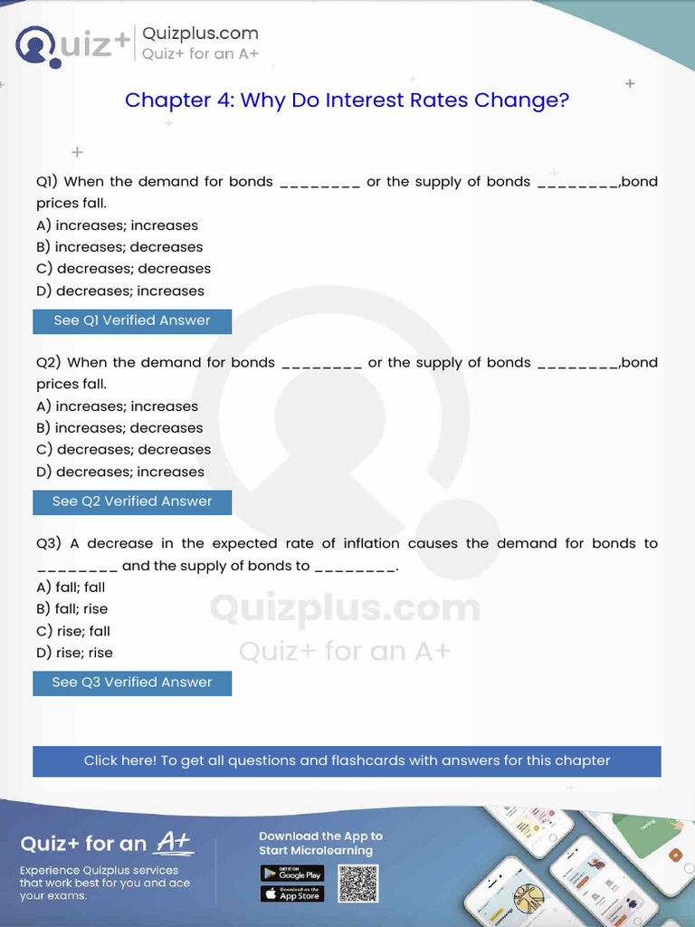 When The Demand For Bonds or The Supply of Bonds Bond Prices Fall | PDF