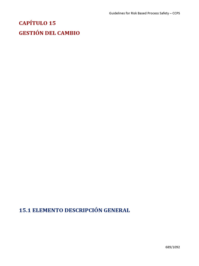 MOC Guidelines For Risk-Based Process Safety-CCPS | PDF | Evaluación de ...