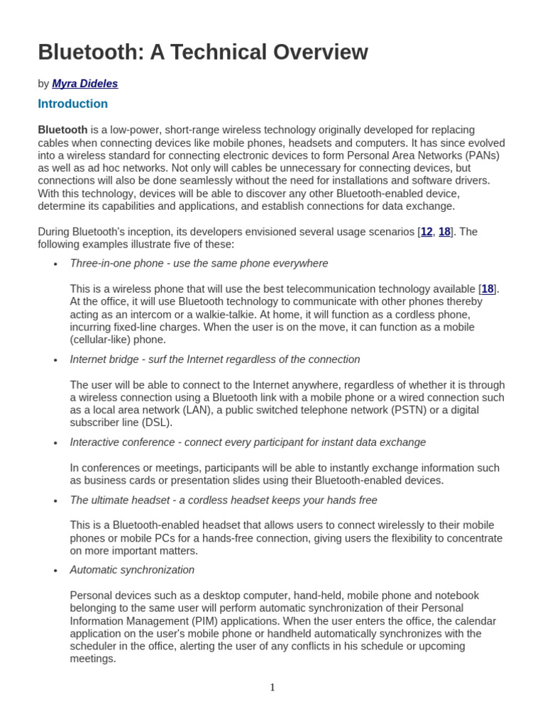 Bluetooth | PDF | Bluetooth | Ieee 802.11