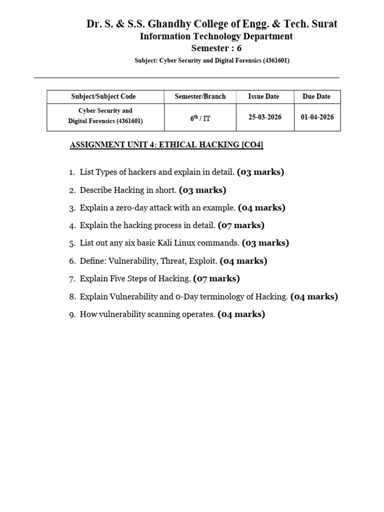 Assignments 4 Unit-4 | PDF