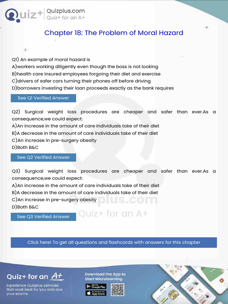 An Example of Moral Hazard Is | PDF