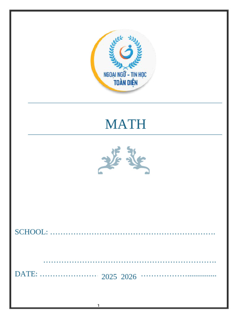 Hand-Out Maths (2025 - 2026) | PDF | Algebra | Mathematical Concepts