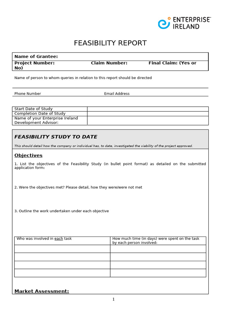 Feasibility Report Specific 3 | PDF