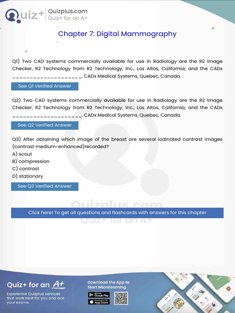 Two Cad Systems Commercially Available For Use in Radiology Are The R2 ...
