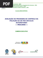 AVALIAÇÃO DO PROGRAMA DE CONTROLE DA POLUIÇÃO DO AR POR VEÍCULOS AUTOMOTORES - SUMÁRIO EXECUTIVO