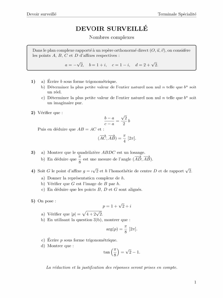 Exercice Complexe | PDF