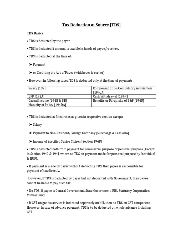 FInal TDS Summary | PDF