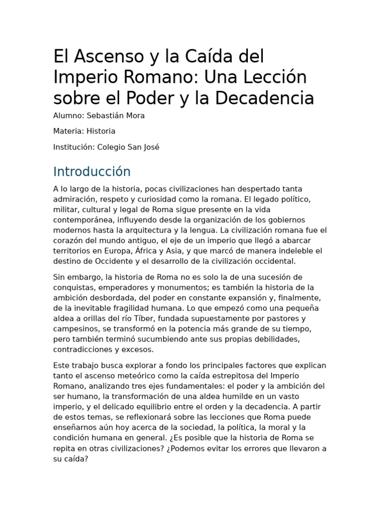 El Ascenso y La Caída Del Imperio Romano | PDF