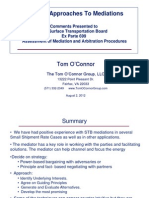 O'Connor Win-Win Mediation Comments STB EP 699 Aug 2, 2012