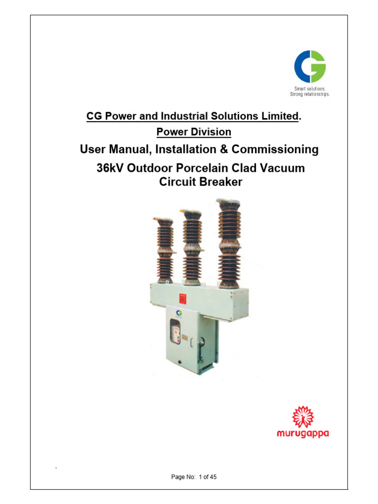 33 KV PCVCB - Manual | PDF | Electric Arc | Switch