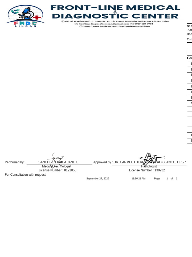 CBC Sample Manual | PDF
