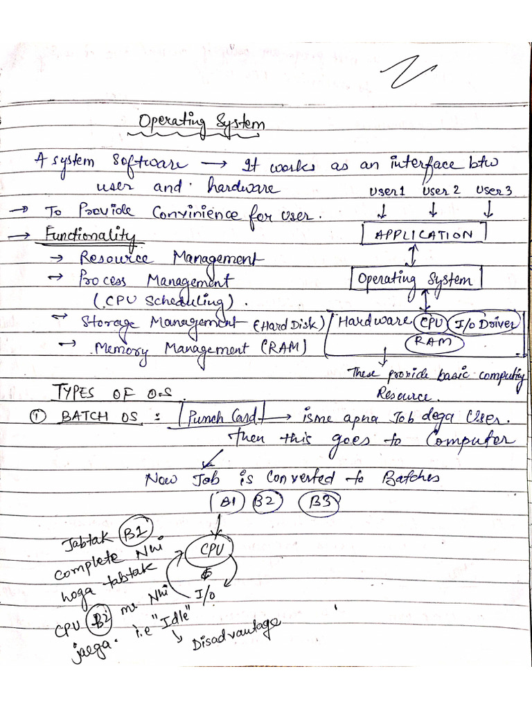 1927 OS Handwritten Notes | PDF