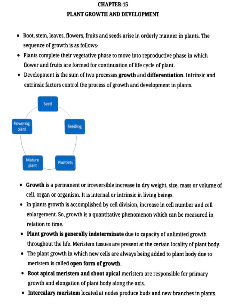 CH - 15.plant Growth and Development | PDF | Plant Hormone | Botany