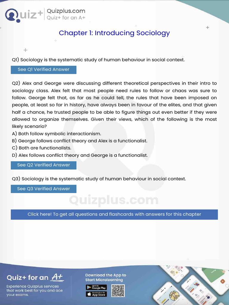 Sociology Is The Systematic Study of Human Behaviour in Social Context ...