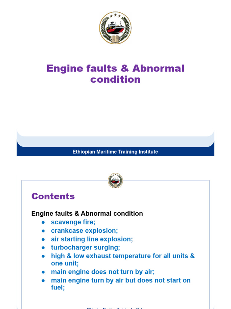 Section-05 Engine Faults & Abnormal Condition WM | PDF | Piston | Engines