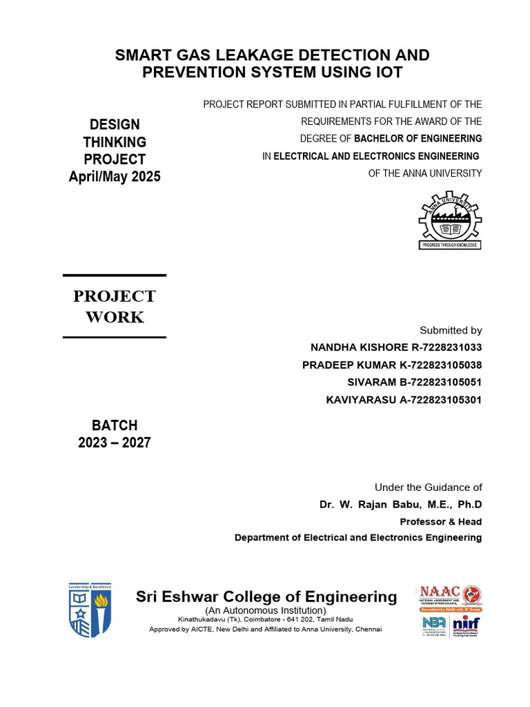 Gas Dectection Batch 15 | PDF