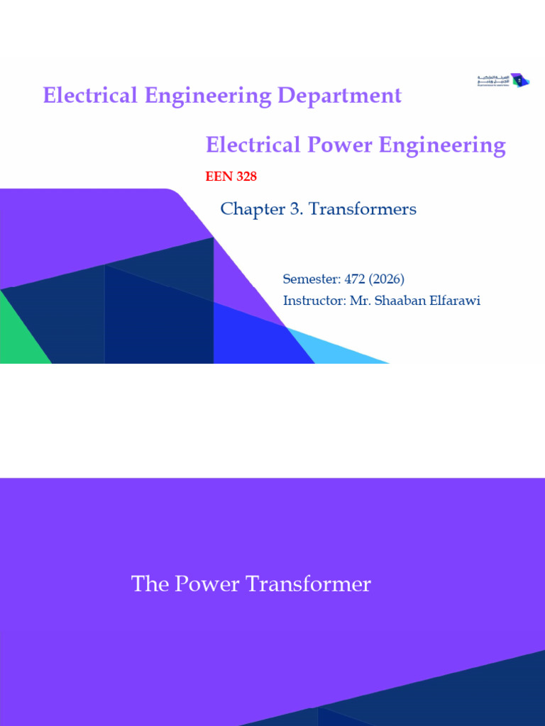 EEN 328 - Lecture Note 3 - 472 | PDF