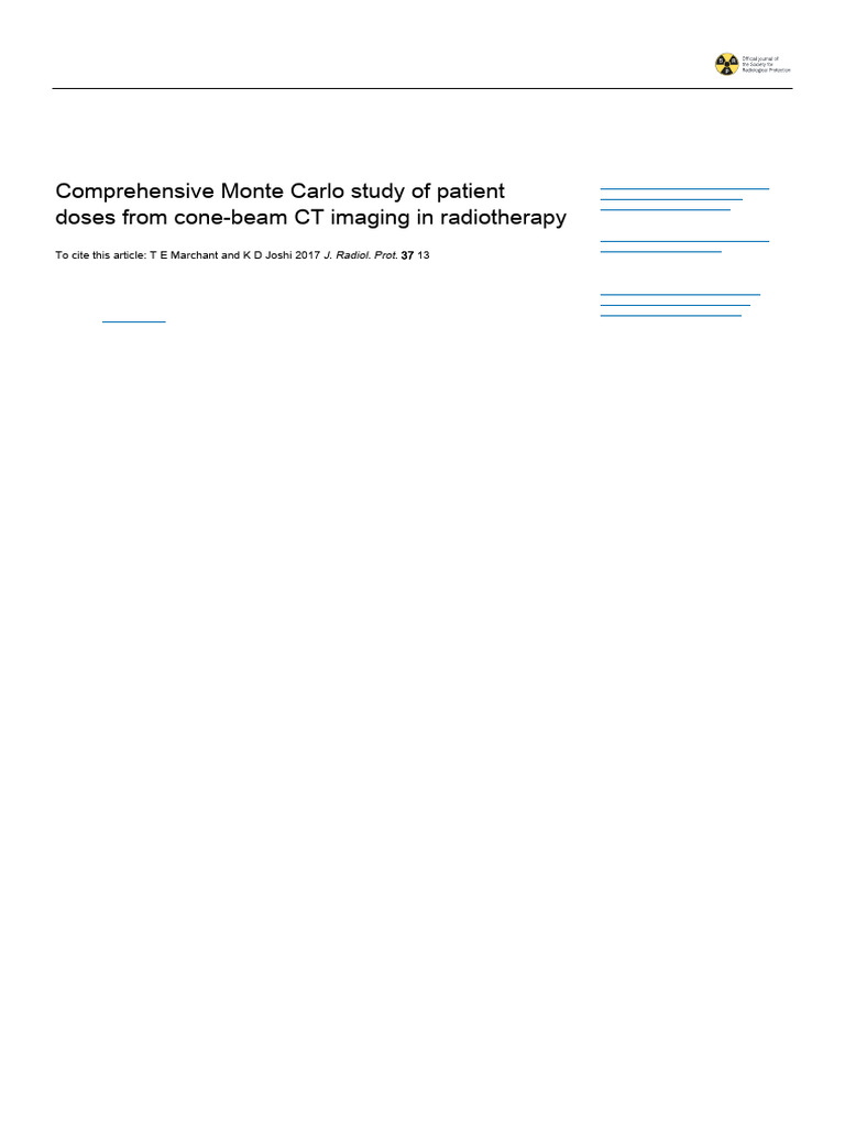 Comprehensive Monte Carlo Study of Patient Doses From Cone-Beam CT ...