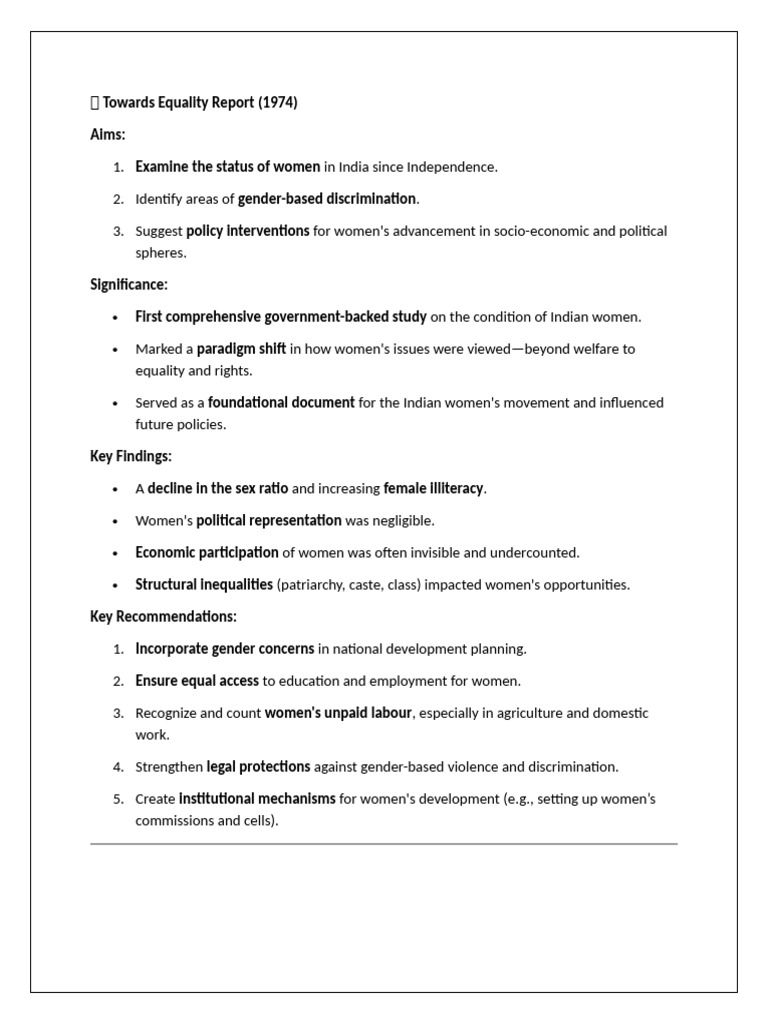 Towards Equality Report | PDF | Gender Studies | Gender Equality