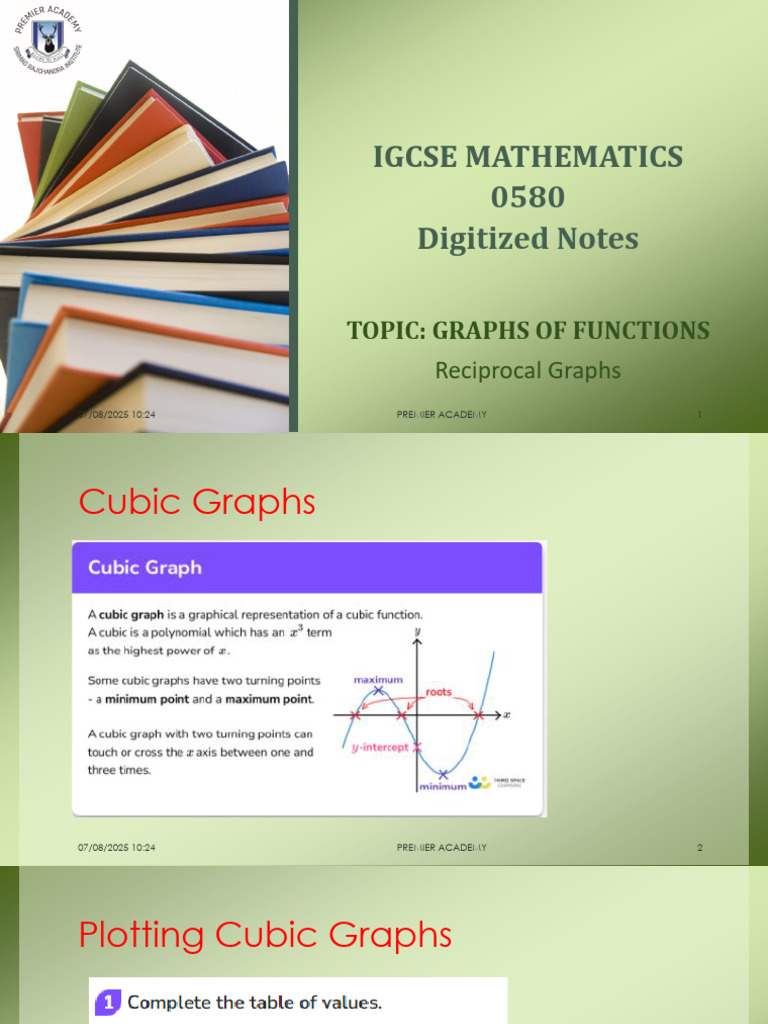 Lesson 3 and 4 Cubic Graphs | PDF