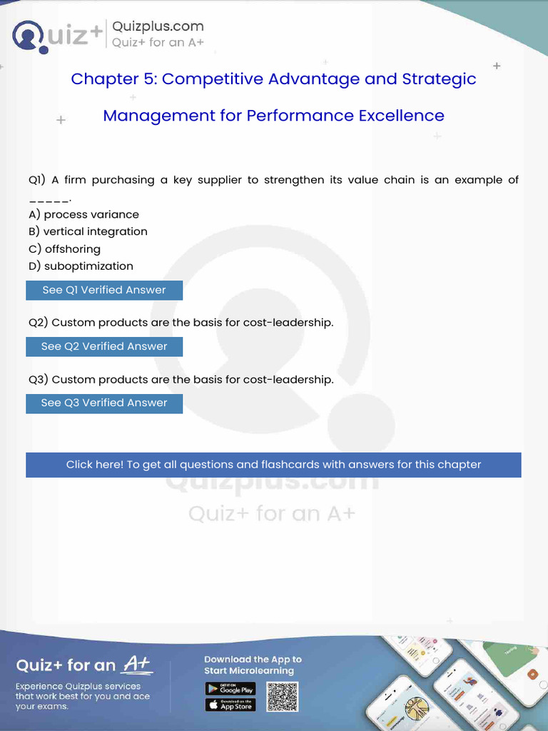 A Firm Purchasing A Key Supplier To Strengthen Its Value Chain Is An ...