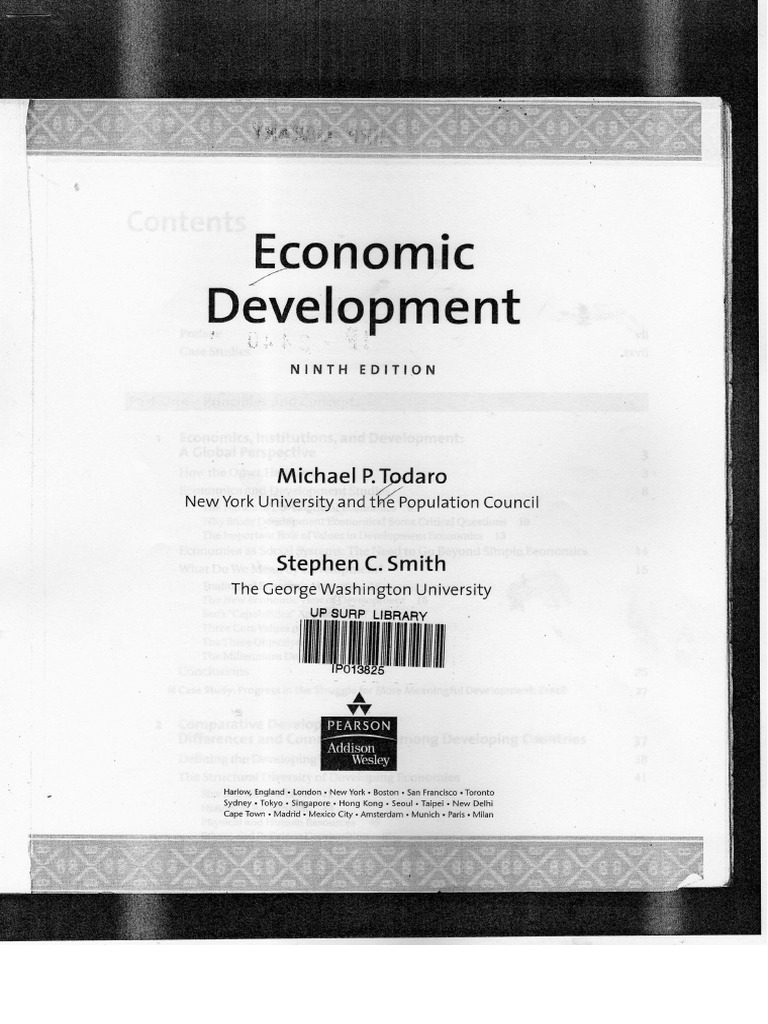 Michael Todaro - Economic Development | PDF