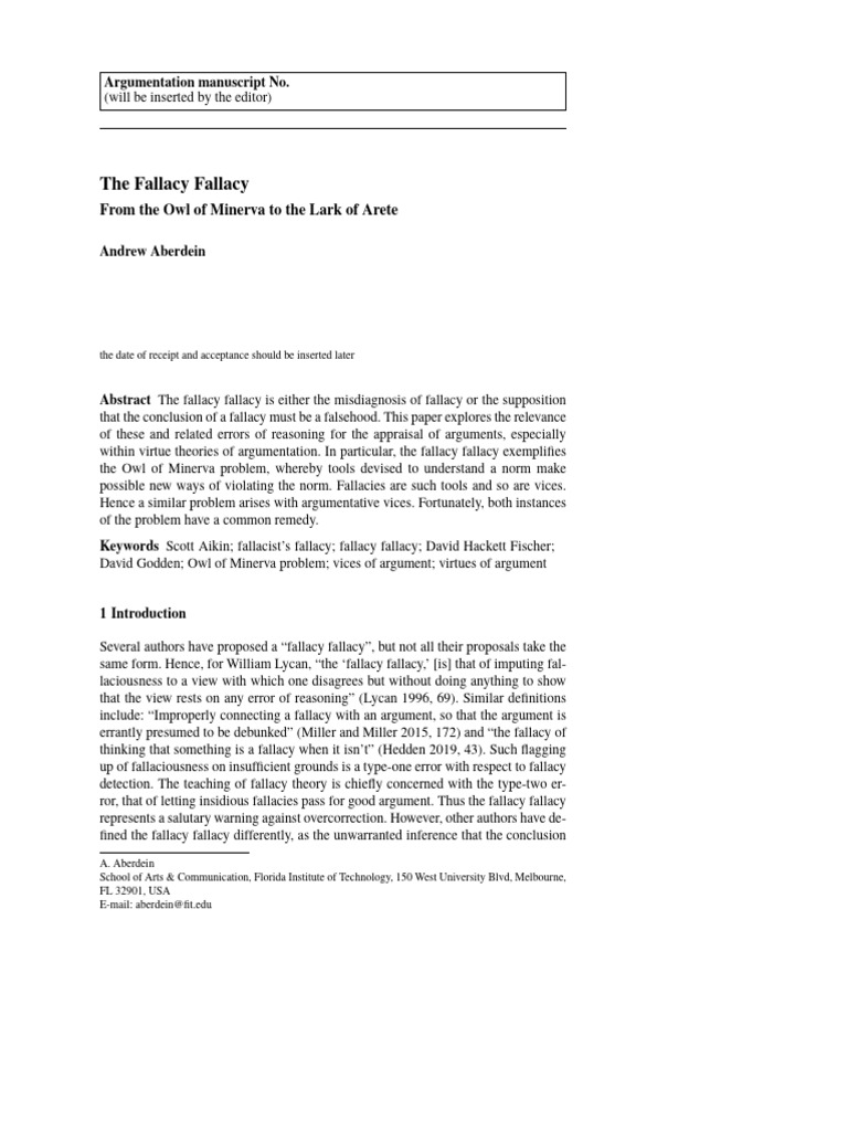 The Fallacy Fallacy | PDF
