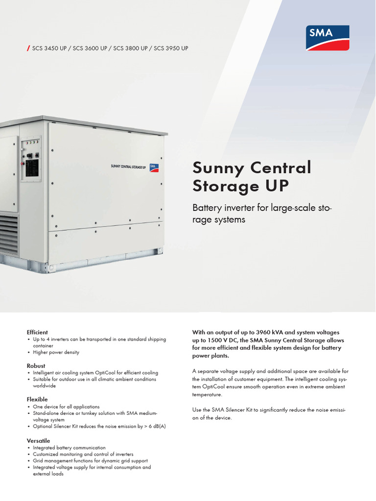 Sma Bess Inverter 3.5mw Cs Up Ds en 24 | PDF | Power Inverter | Direct ...