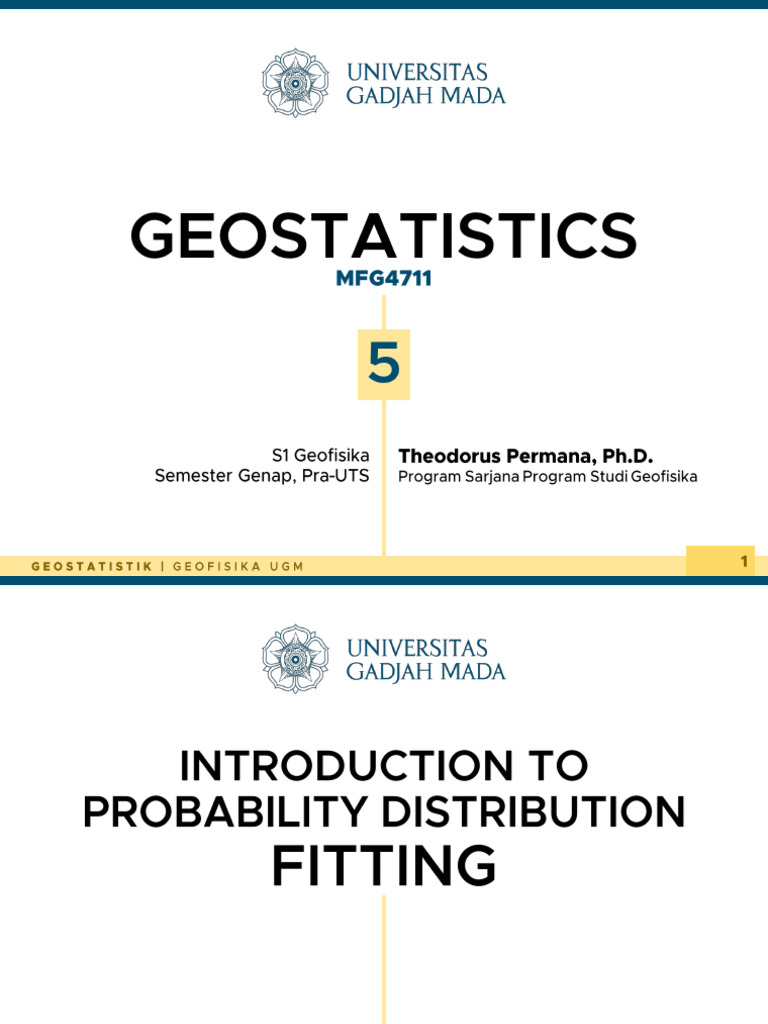 Geostatistik (5) - Introduction To Probability Distribution Fitting ...