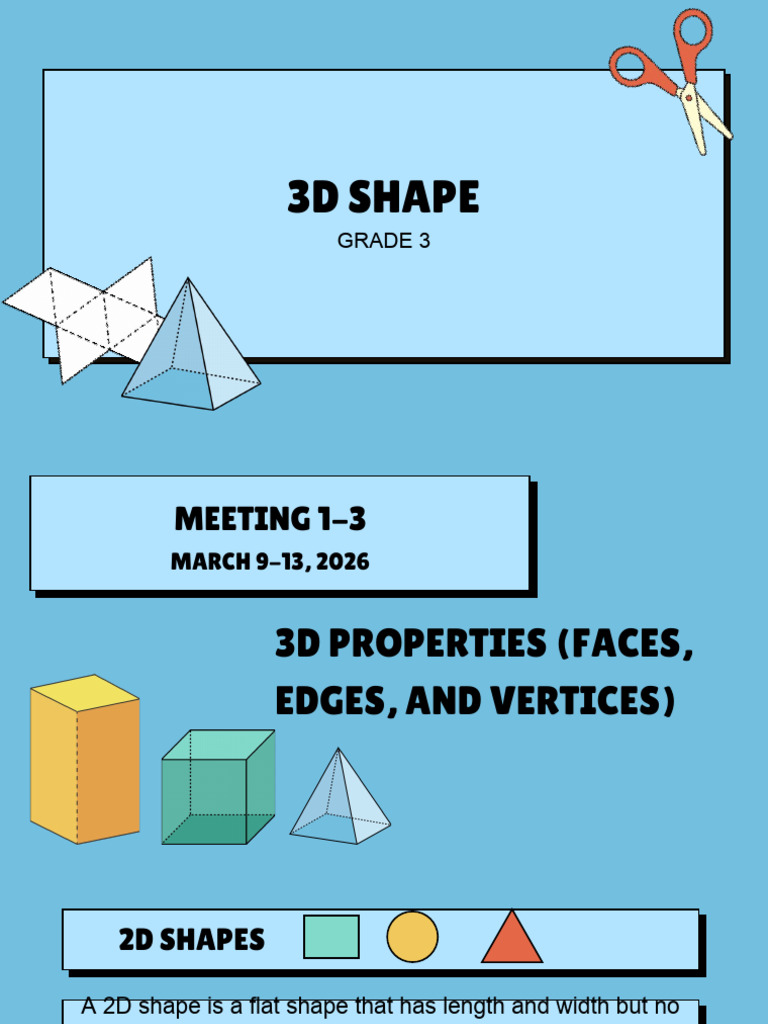 g3. Week9. 3d Shapes | PDF | Shape | Length