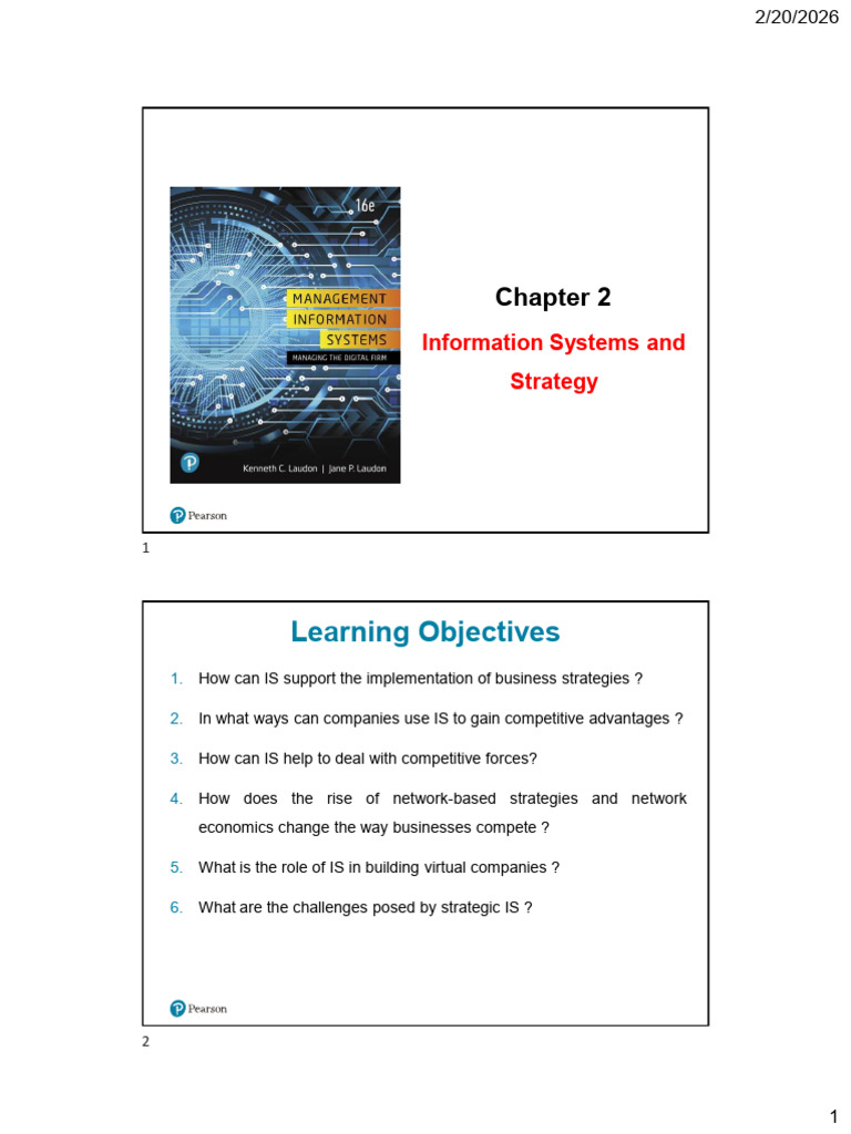 Ch2 MIS 2026 | PDF | Competitive Advantage | Supply Chain