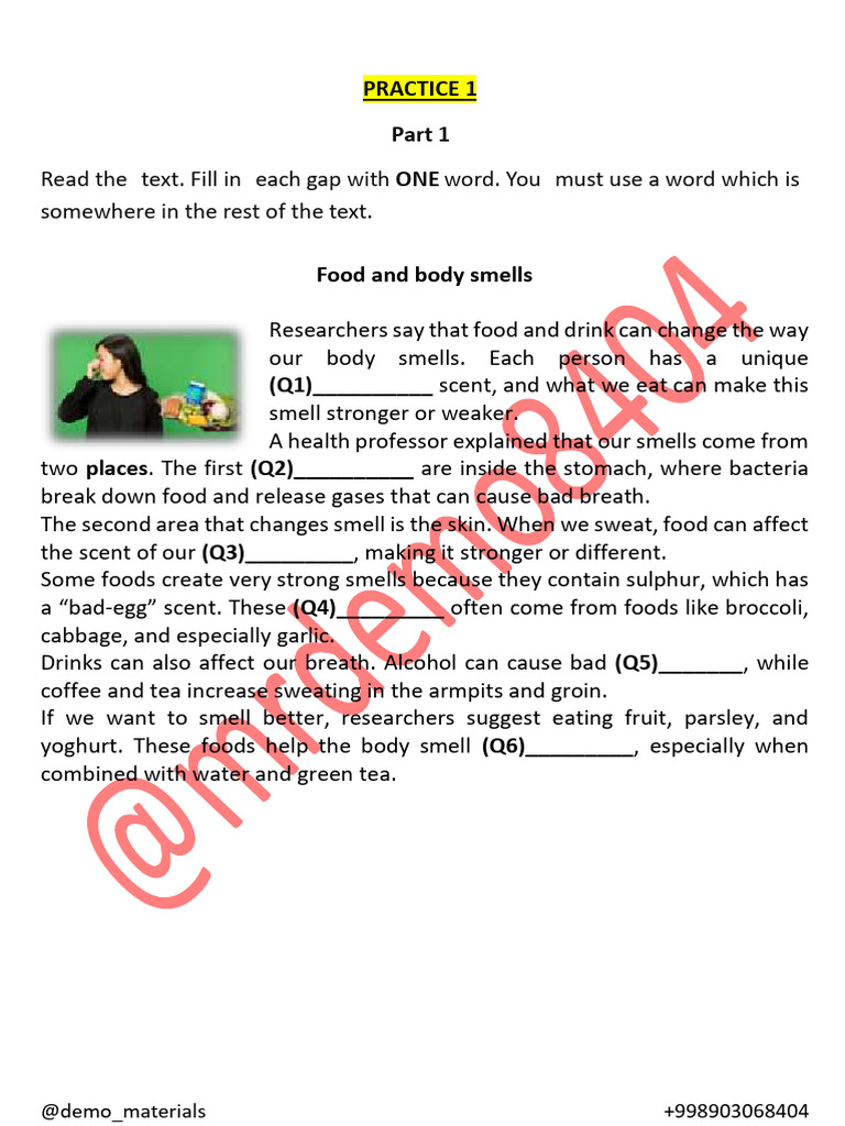 8 Ta Test Reading Part 1 | PDF
