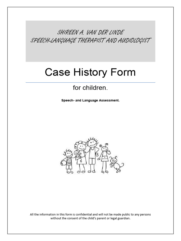 Child Case History Form | PDF | Caesarean Section | Pregnancy