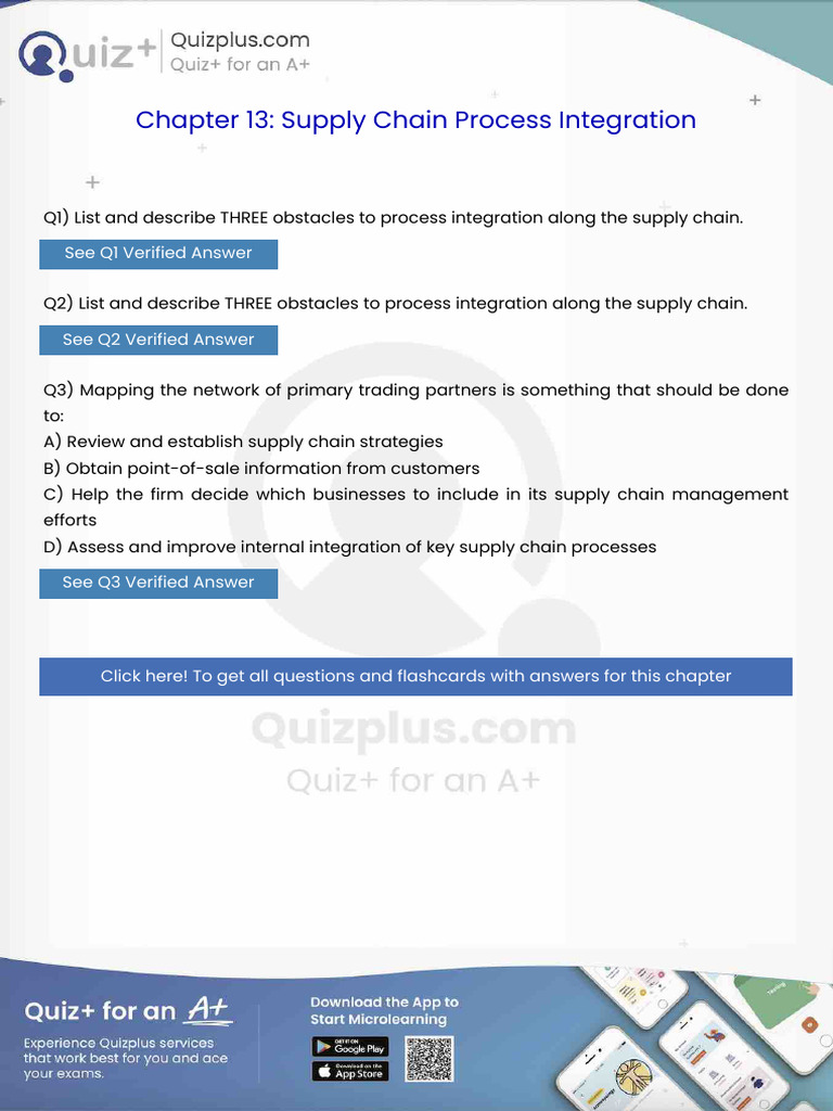 List and Describe Three Obstacles To Process Integration Along The ...